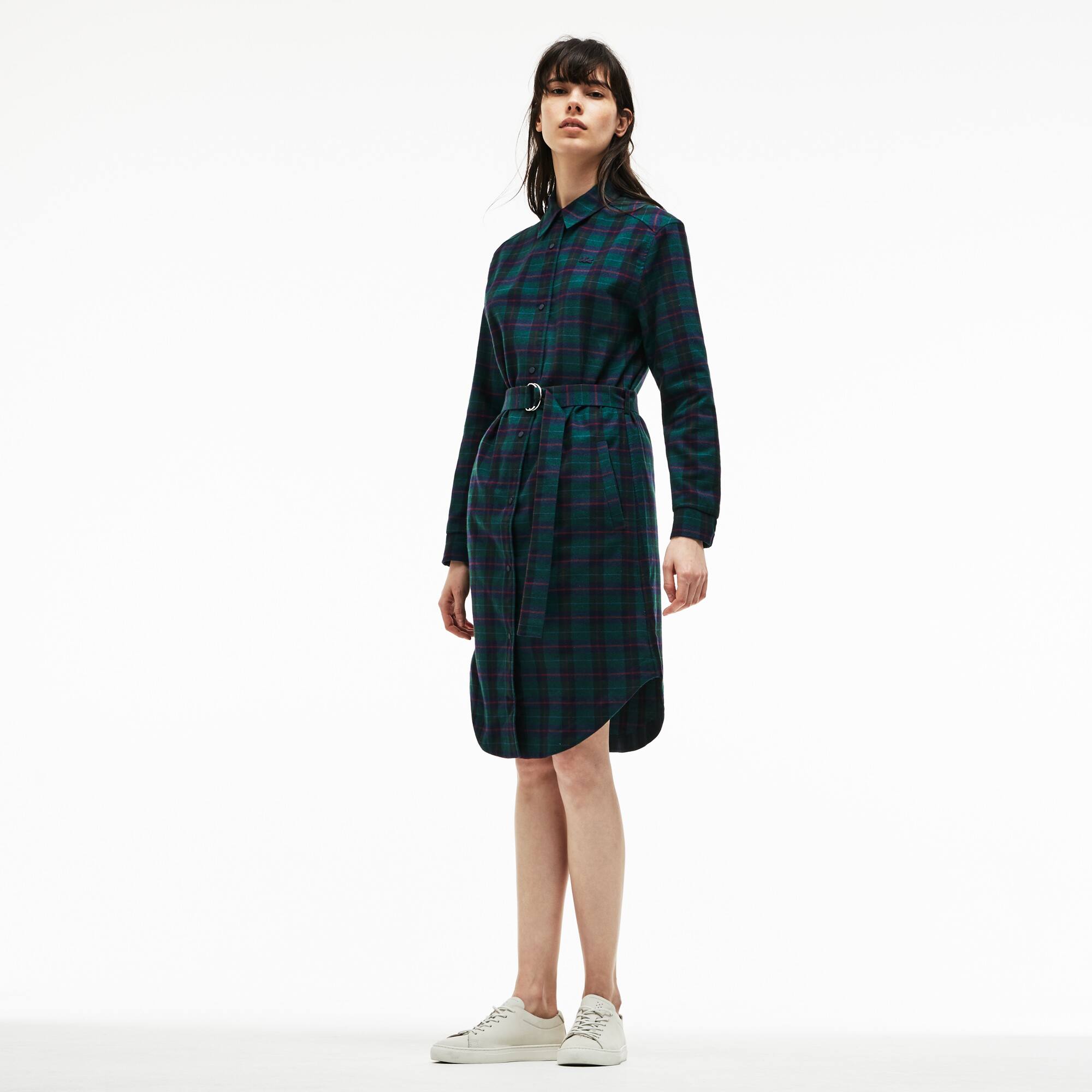 Flannel Dress with Belt