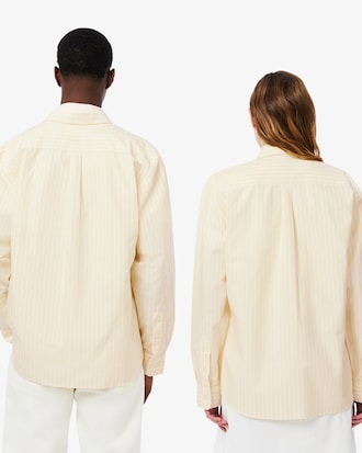 Unisex Relaxed Fit Striped Oxford Shirt
