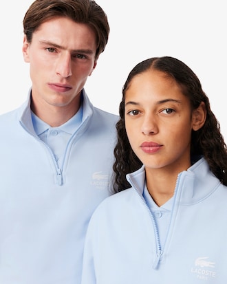 Sweatshirt col montant zippé imprimé