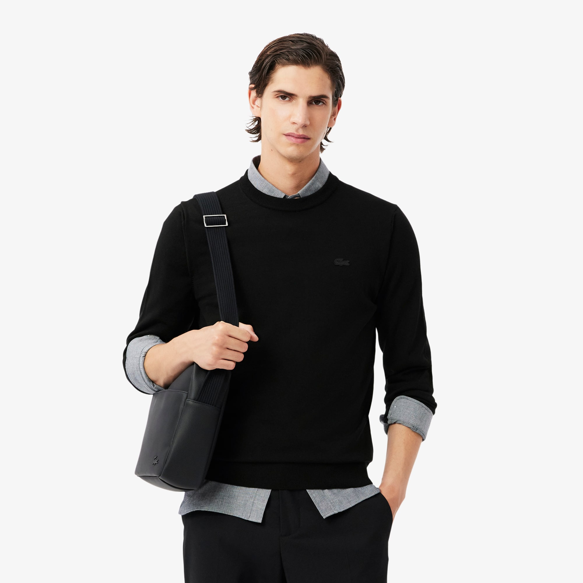 Men's Merino Wool Crew Neck Sweater - Sweaters & Sweatshirts - New
