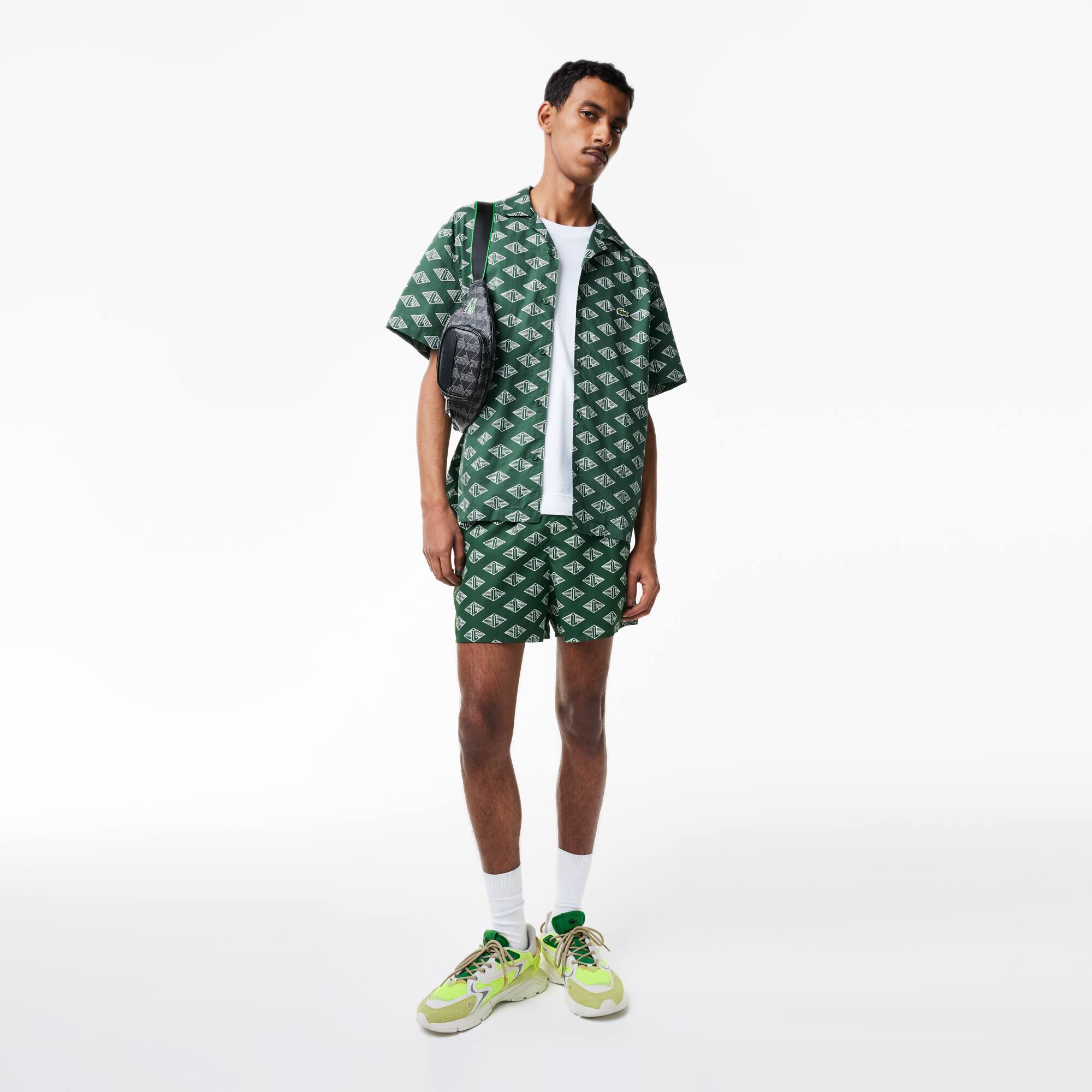 Men's Short Sleeve Monogram Shirt - Button Down Shirts - New