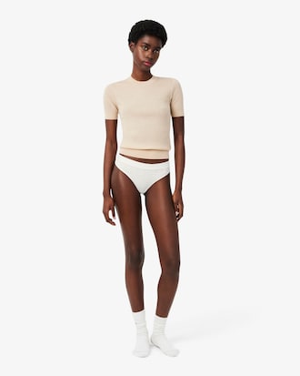 Stretch Pointelle String Briefs