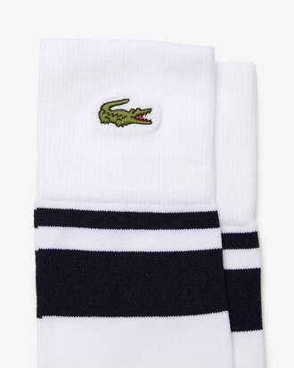 Chaussettes Lacoste SPORT ray&eacute;es avec zones de compression