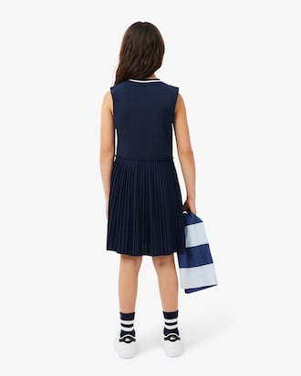 Kids' Sleeveless Pleated Jersey Dress
