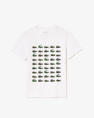 Kids' Crocodile Print Cotton T-Shirt