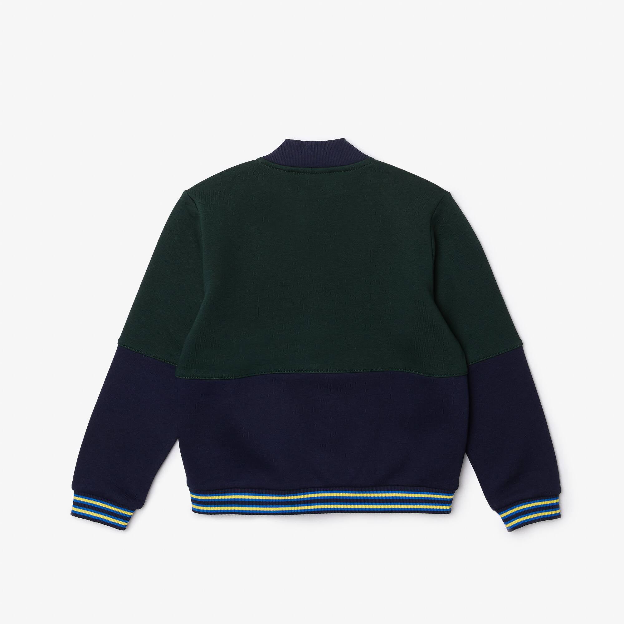 Kids' Striped Organic Cotton Varsity Jacket - Sweaters