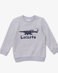 Kids' Lacoste Crocodile Print Crew neck Sweatshirt