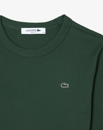 Women's Slim Fit Ribbed Cotton T-Shirt