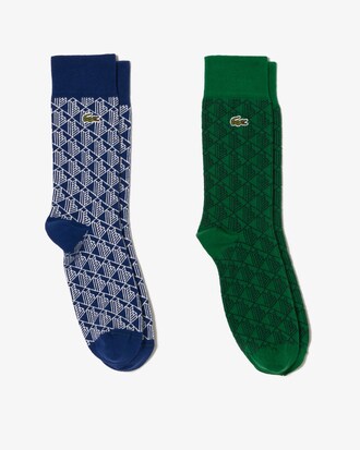 Unisex 2-Pack Monogram Jacquard Socks