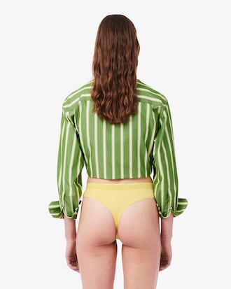 Logo Waist Microfiber String Briefs