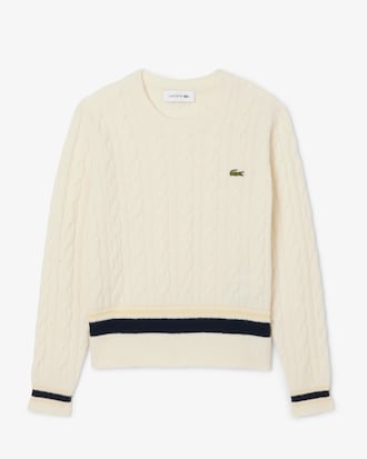 Women's Cable Knit Wool Sweater