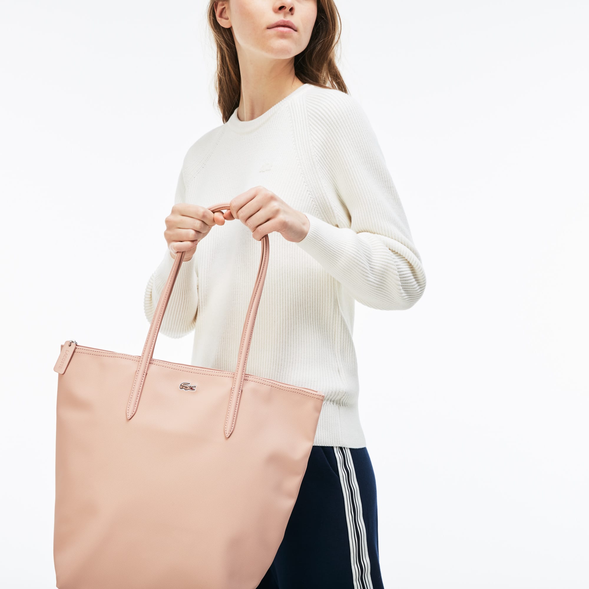 ★LACOSTE★ Women's L1212 Concept Vertical Medium Shopper Ba L.12.12 Concept Zipped Weekend Bag - All Women's Bags