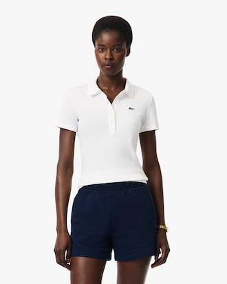 Women's Slim Fit L.12.D Ribbed Cotton Polo