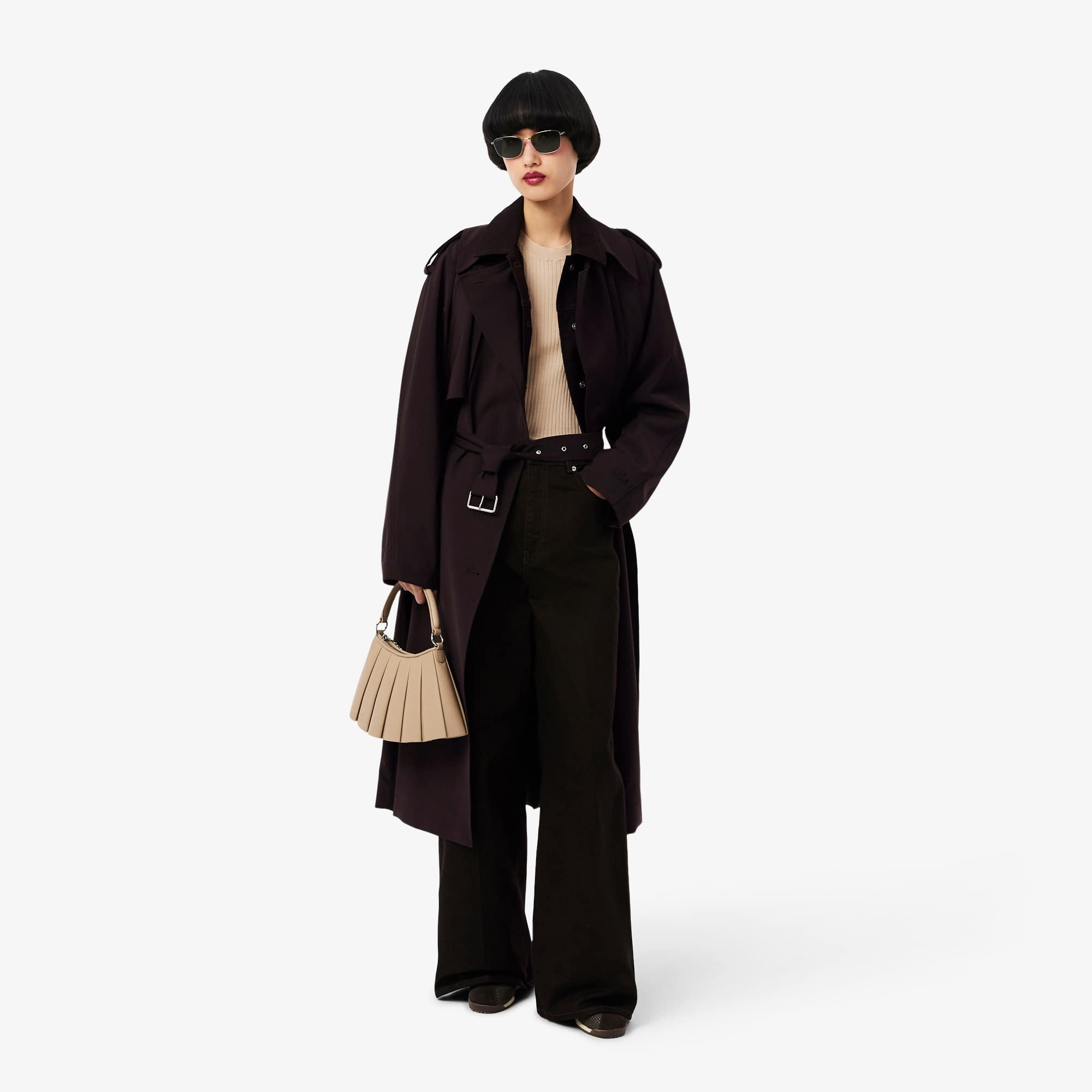 Oversized Wool Blend Trench Coat - Jackets & Coats - New In 2026