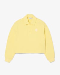 Oversized Ribbed Polo Sweatshirt