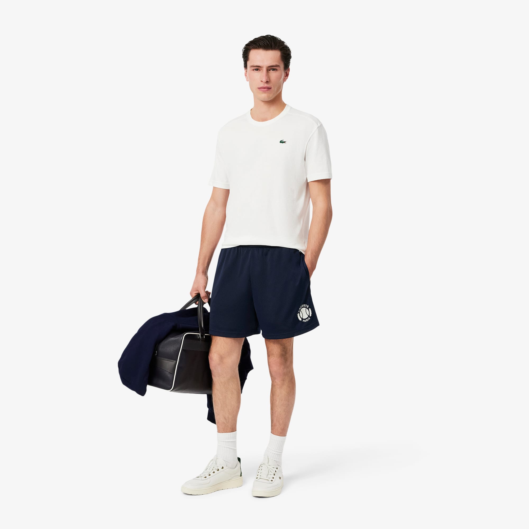 Lacoste Men's Graphic Print Mesh Shorts