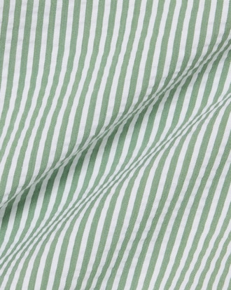 Men's Mid Length Striped Textured Swim Trunks