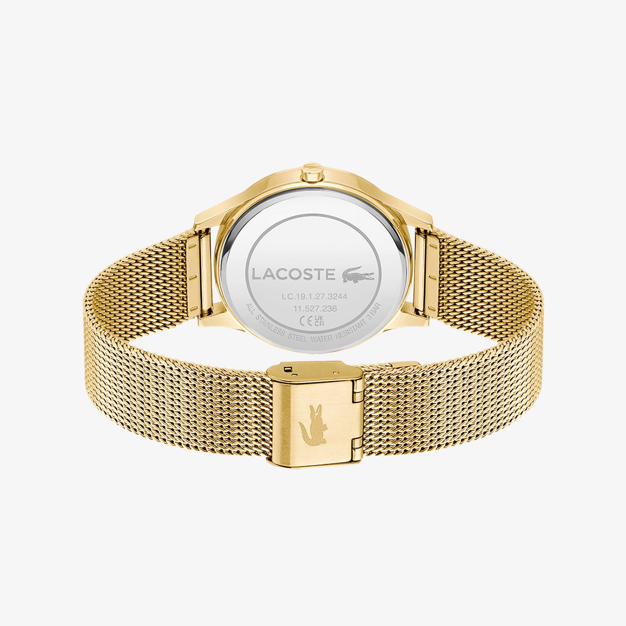 NWT Lacoste Gold Dial Watch Stainless Steel Bracelet Full Set Croc Logo ✨ Lacoste Watches Gold Lacoste Valencia Vintage Women main image 2