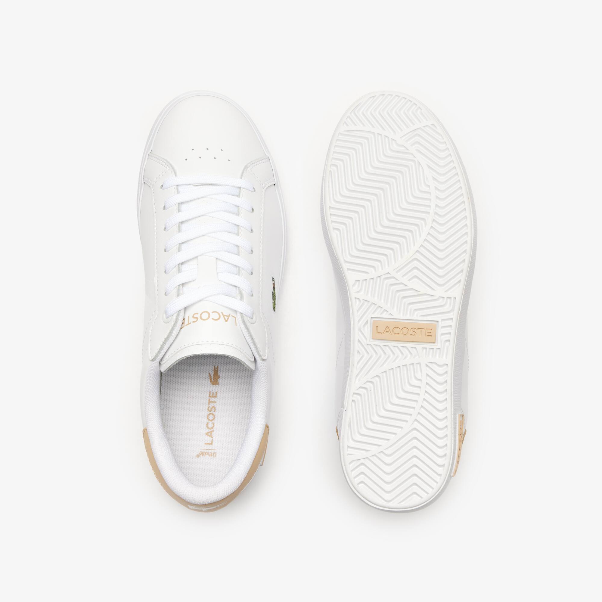 Women's Powercourt Logo Tongue Leather Sneakers - Sneakers