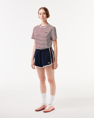 Women's Contrast Panel Piqué Shorts