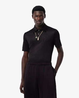 Men's Runway Regular Fit Satin Piqué Polo