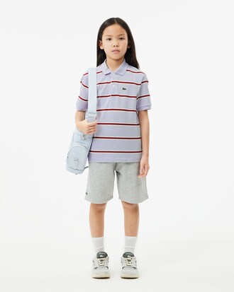 Kids' Striped Petit Piqué Polo
