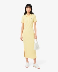 Women's Long Ribbed Cotton Polo Dress