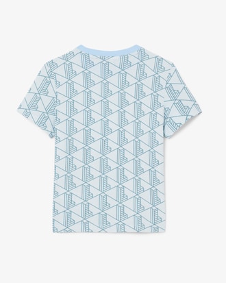 Kids' Monogram Print Cotton T-Shirt