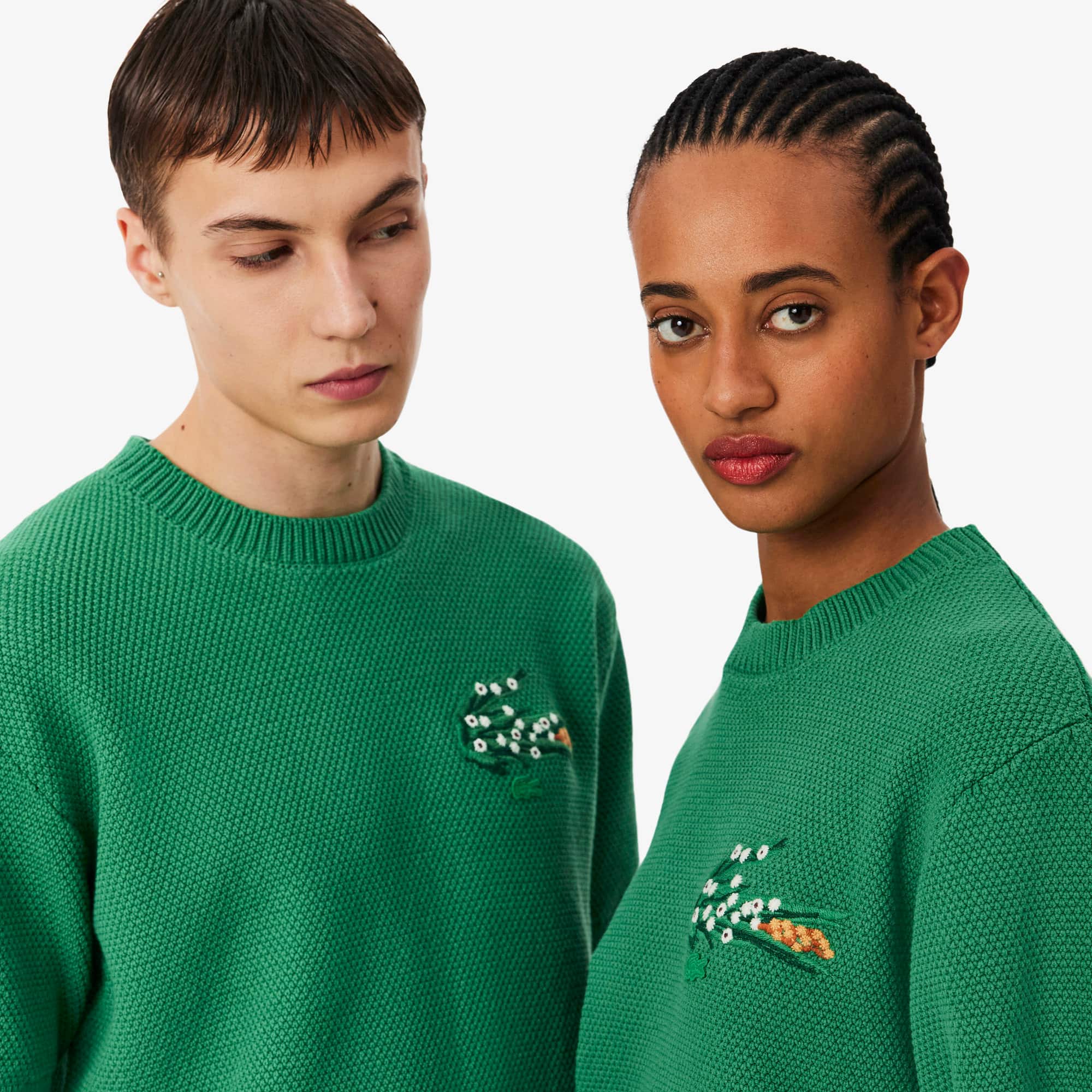 Runway Floral Crocodile Piqué Sweater - undefined - New In 2026