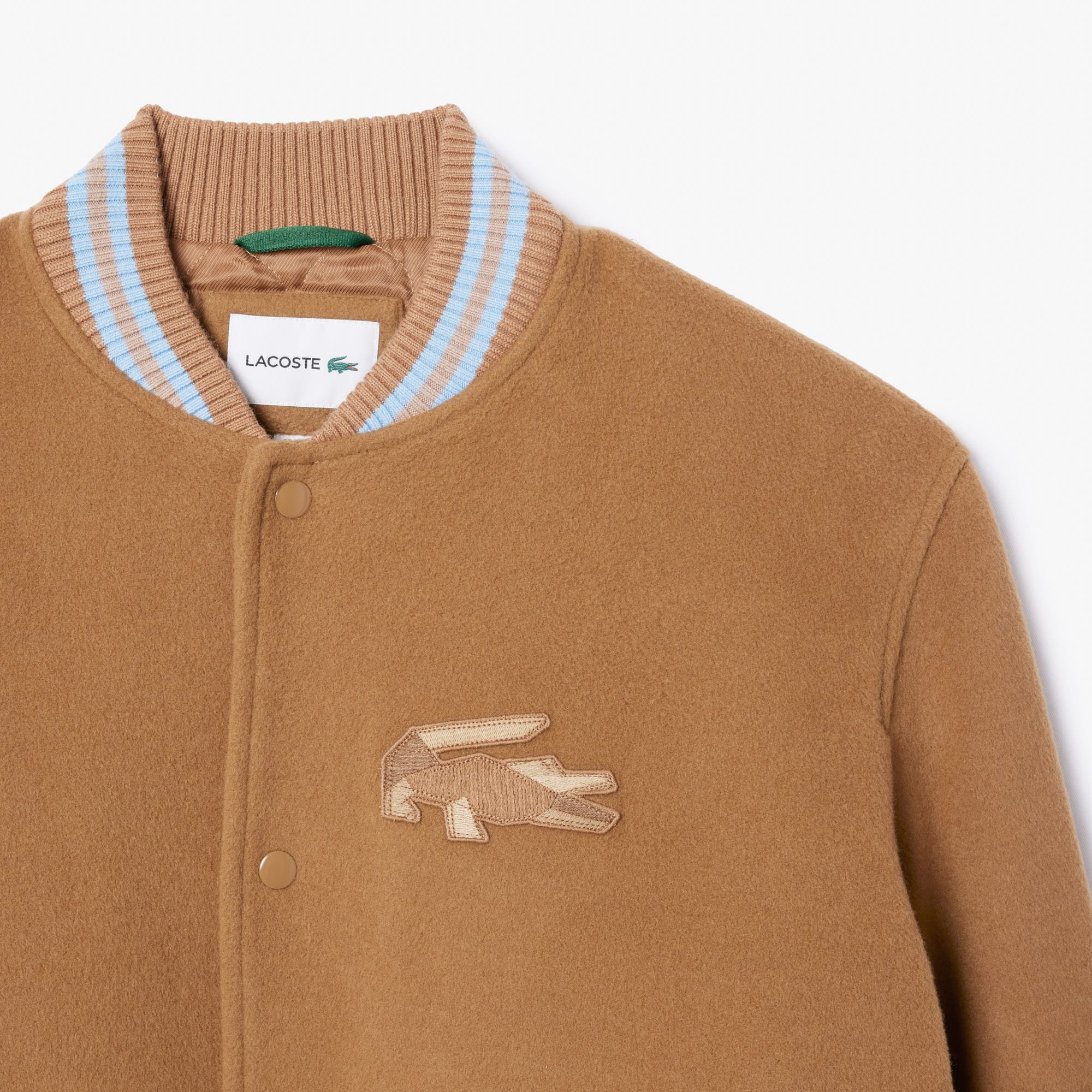 Men's Wool Crocodile Badge Bomber Jacket - Jackets & Coats