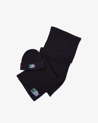 Unisex Ribbed Wool Beanie And Scarf Gift Set