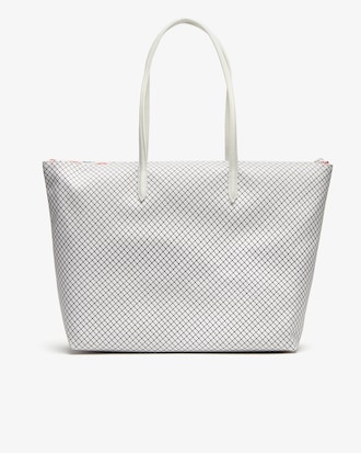 Bolso Tote de la colecci&oacute;n Roland Garros con estampado de Panama Hat y cierre exterior para mujer