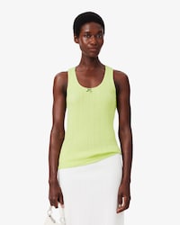 Women's Slim Fit Pointelle Knit Cotton Tank Top
