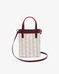 Minitote de lona recubierta con monograma