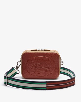 Croco Crew T-Tone Grained Leather Shoulder Bag