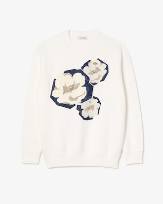 Women's Oversized Printed Fleece Sweatshirt