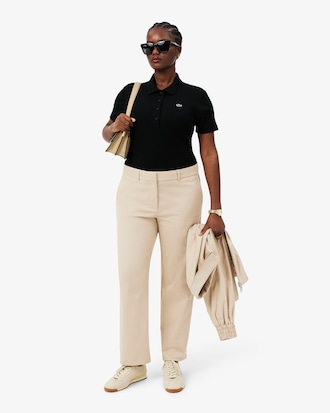 Women's Slim Fit L.12.D Ribbed Cotton Polo