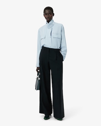 Runway Wide Fit Wool Blend Pants