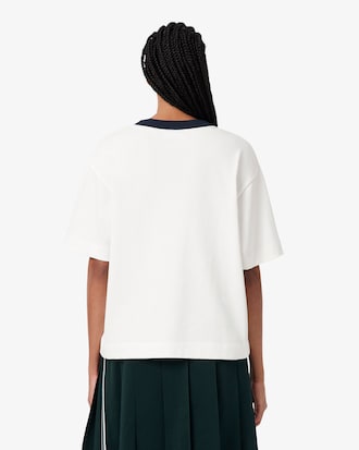 Oversized Embroidery Detail Jersey T-shirt