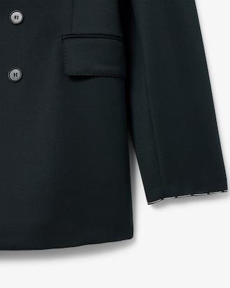 Runway Double Breasted Lightweight Wool Blazer