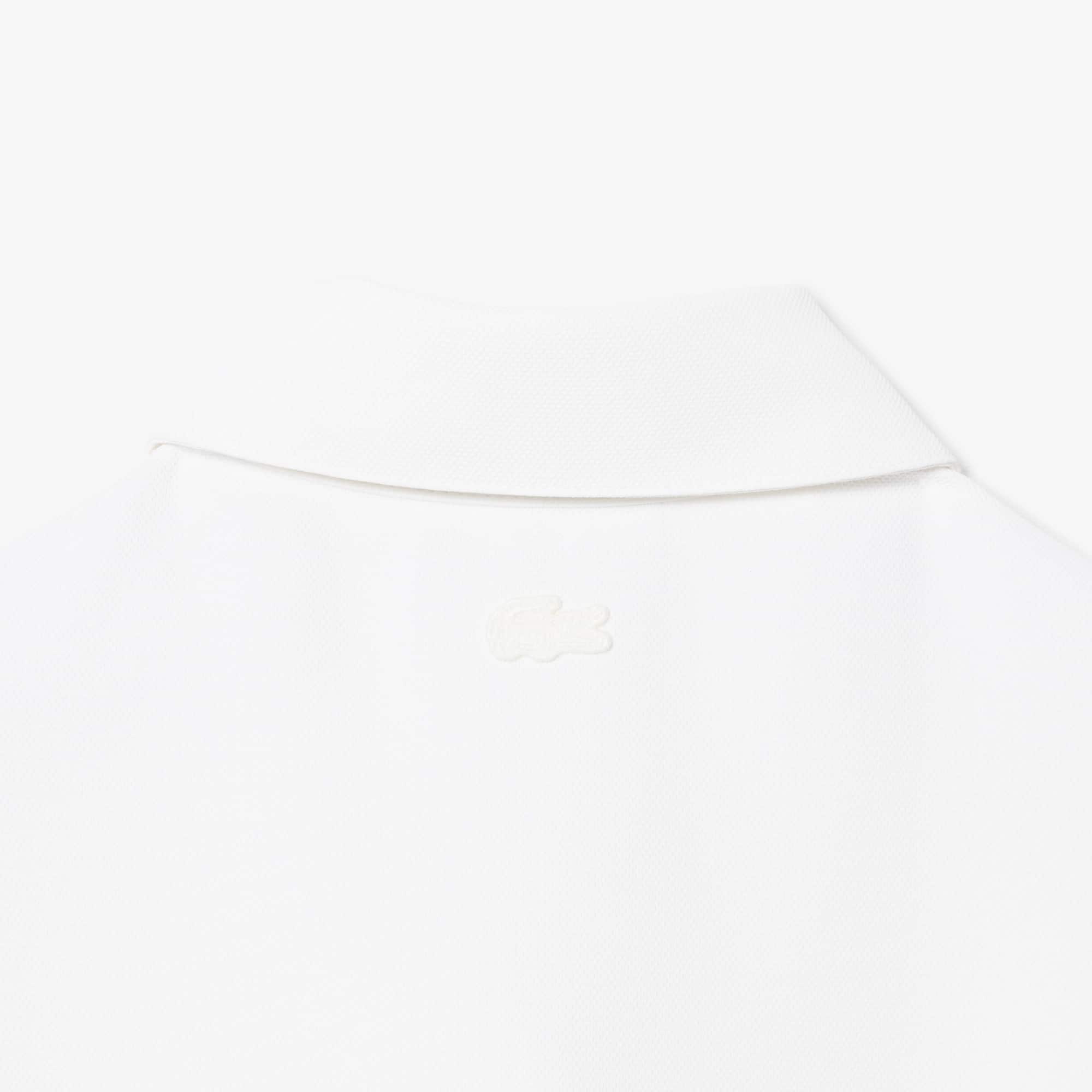 Long Pleated Fluid Piqué Dress