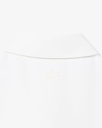 Long Pleated Fluid Piqu&eacute; Dress