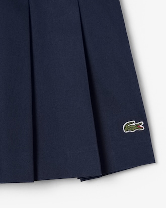 Jupe courte pliss&eacute;e en coton stretch