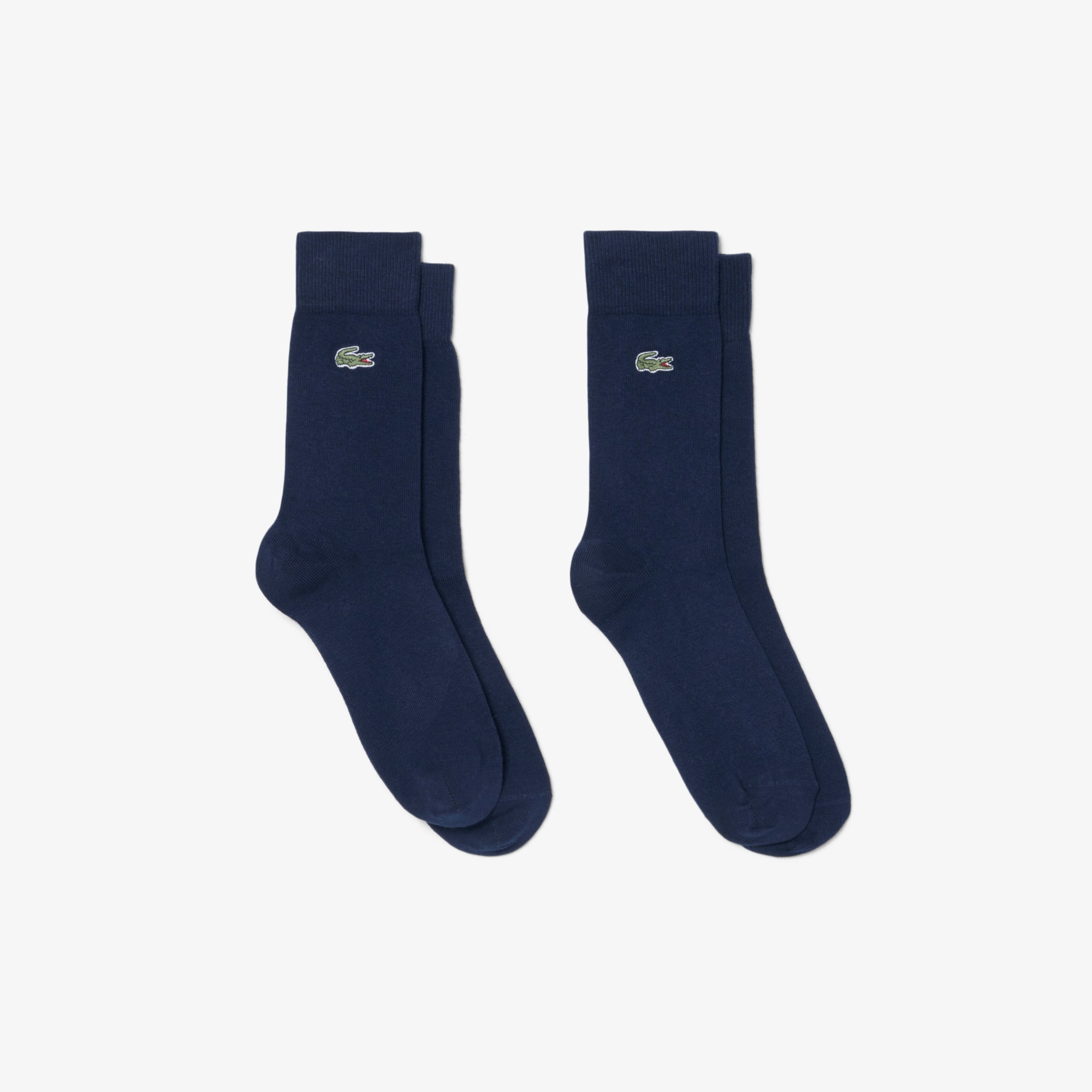 Lacoste 2-pack Cotton Socks - 9 - 12.5 In Blue