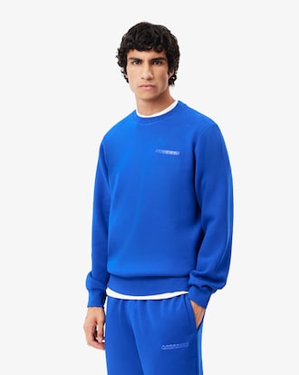 Men's Piqué Badge Accent Sweatshirt
