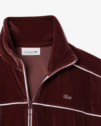 Women's Oversized Zip-Up Velour Sweatshirt