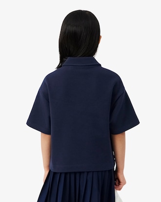 Girls' Oversized Piqu&eacute; Polo   