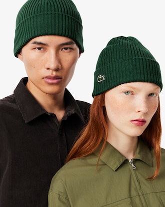 Unisex Rib Knit Brushed Wool Beanie