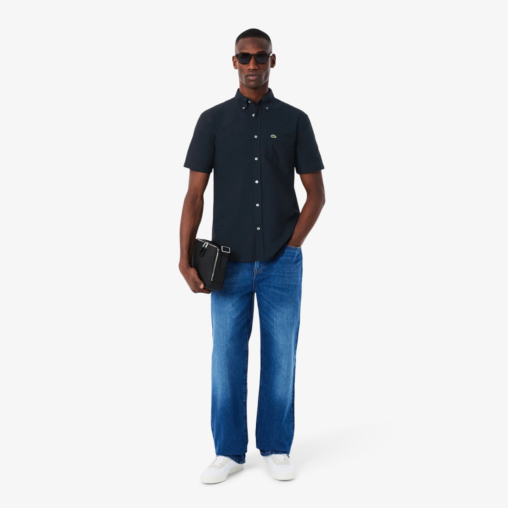 Men's Regular Fit Short Sleeve Oxford Shirt - Button Down Shirts