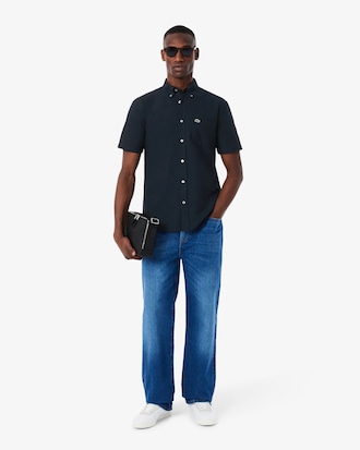 Chemise homme regular fit Oxford manches courtes en coton